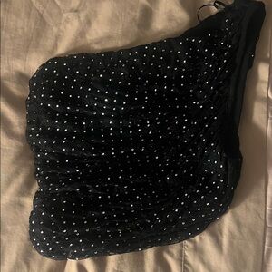 Semi sheer small rhinestone top size small ZARA